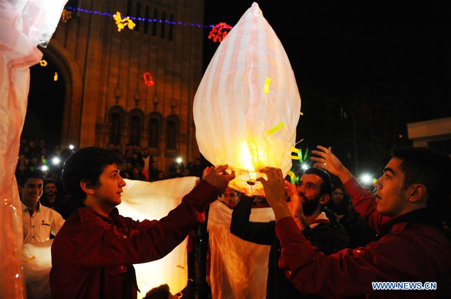 SYRIA-ALEPPO-CHRISTMAS-CELEBRATION