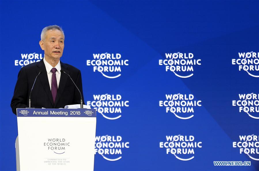 SWITZERLAND-DAVOS-WEF ANNUAL MEETING-CHINA-LIU HE 