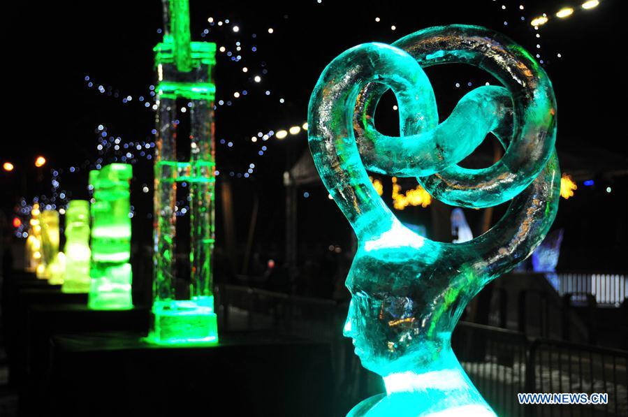 LATVIA-JELGAVA-INTERNATIONAL ICE SCULPTURE FESTIVAL