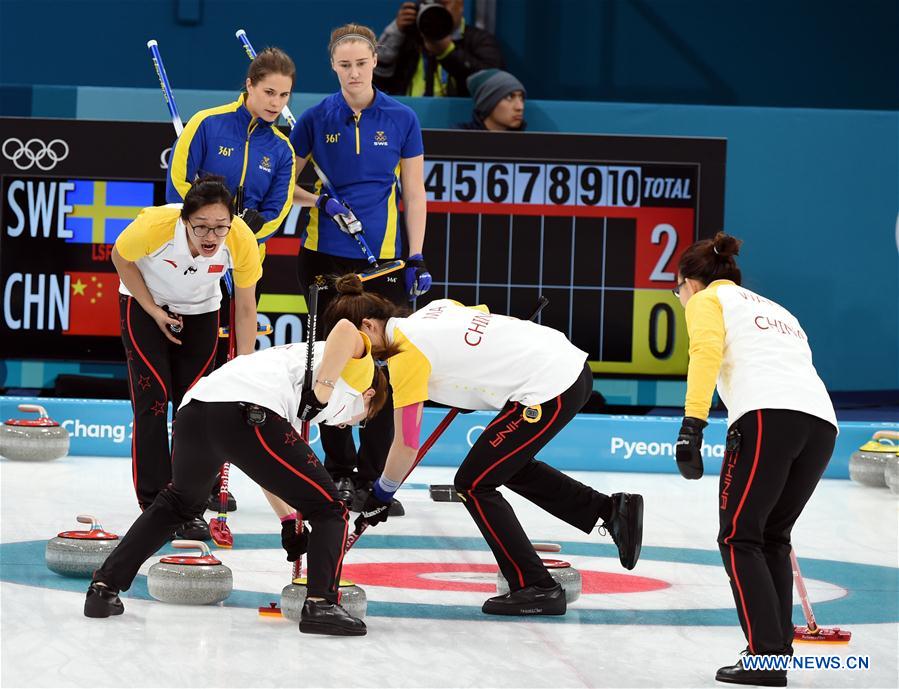 (SP)OLY-SOUTH KOREA-PYEONGCHANG-CURLING-WOMEN'S ROUND ROBIN-CHN VS SWE