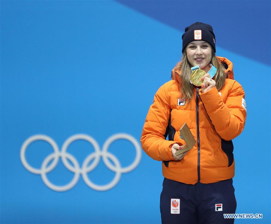 (SP)OLY-SOUTH KOREA-PYEONGCHANG-SHORT TRACK-WOMEN'S 1000M-MEDAL CEREMONY