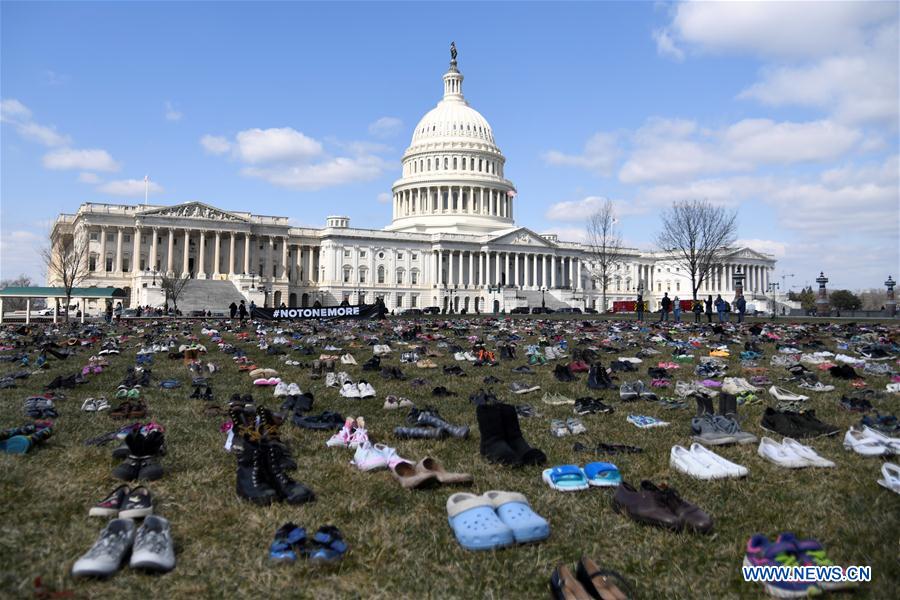 U.S.-WASHINGTON D.C.-SCHOOL SHOOTINGS-PROTEST-SHOES