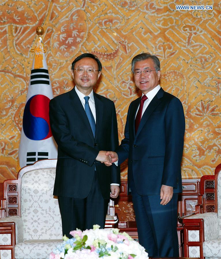 SOUTH KOREA-SEOUL-YANG JIECHI-MOON JAE-IN-TALKS