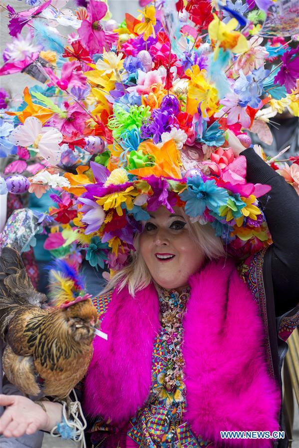 U.S.-NEW YORK-EASTER-BONNET-PARADE