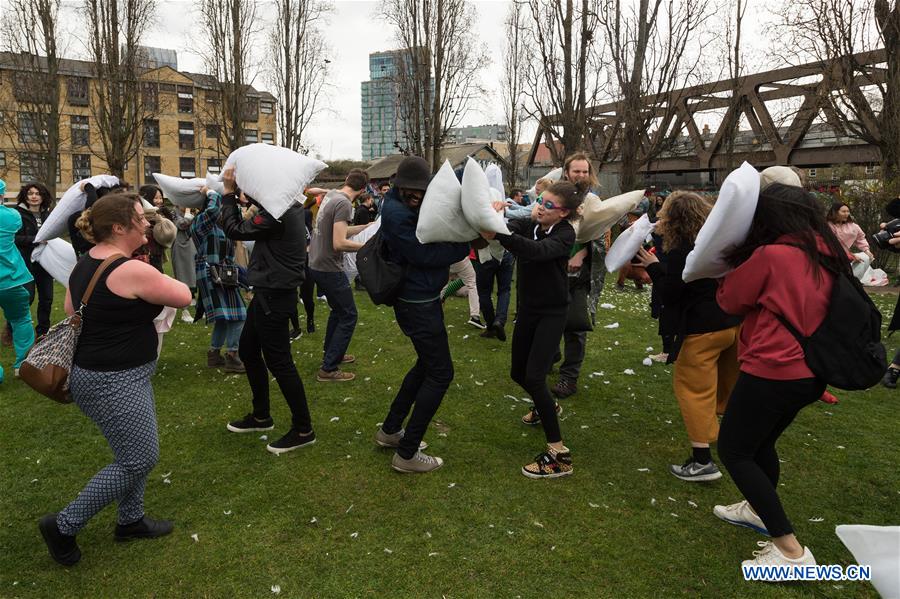 BRITAIN-LONDON-INTERNATIONAL PILLOW FIGHT DAY