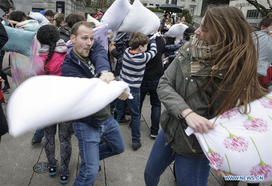 CANADA-VANCOUVER-PILLOW FIGHT