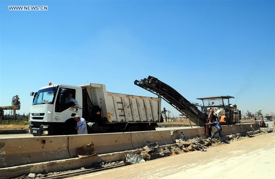 SYRIA-DAMASCUS-REHABILITATION-MAIN HIGHWAY