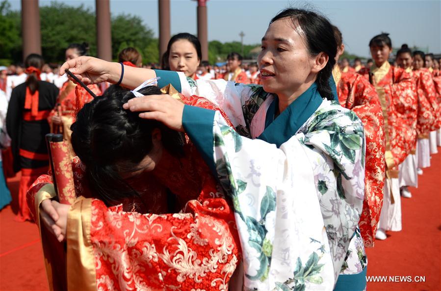 CHINA-SHAANXI-COMING-OF-AGE CEREMONY (CN)