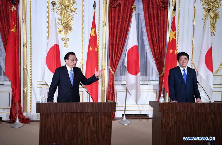 JAPAN-TOKYO-CHINA-LI KEQIANG-SHINZO ABE-PRESS CONFERENCE