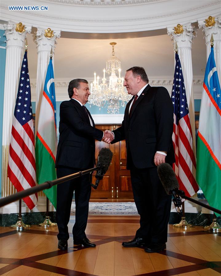 U.S.-WASHINGTON D.C.-POMPEO-UZBEKISTAN-PRESIDENT-MEETING