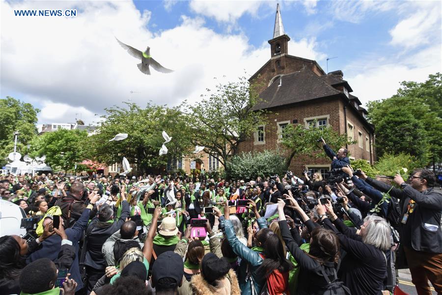 BRITAIN-LONDON-GRENFELL TOWER-FIRE-ONE YEAR ANNIVERSARY