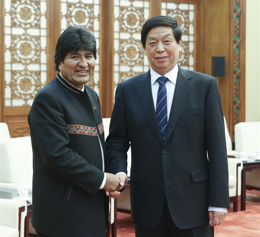 CHINA-BEIJING-LI ZHANSHU-BOLIVIA-EVO MORALES-MEETING (CN)