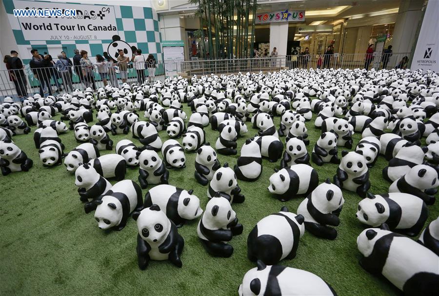 CANADA-VANCOUVER-PAPIER-MACHE PANDA-EXHIBITION