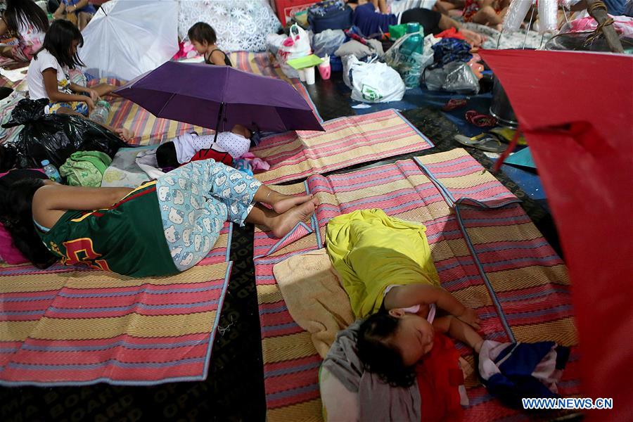 PHILIPPINES-QUEZON CITY-TROPICAL STORM YAGI-EVACUATION CENTER