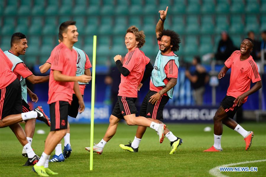 (SP)ESTONIA-TALLINN-UEFA SUPER CUP-REAL MADRID-TRAINING