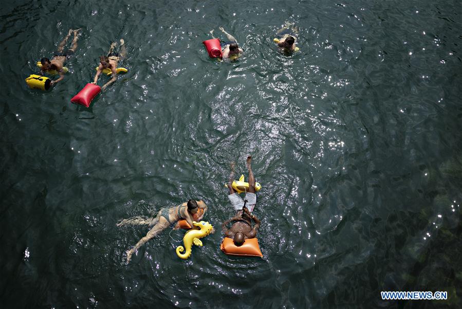 SWITZERLAND-ZURICH-LIMMAT-SWIMMING