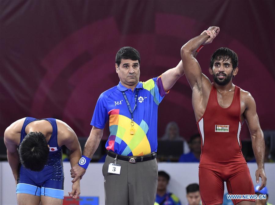 (SP)INDONESIA-JAKARTA-ASIAN GAMES-WRESTLING-MEN'S FREESTYLE 65 KG