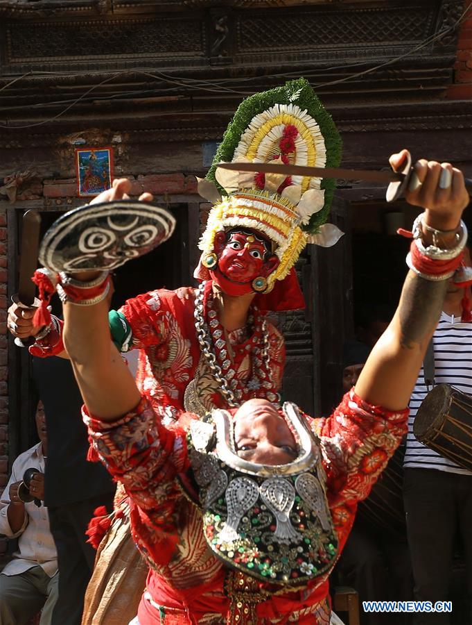 NEPAL-KATHMANDU-INDRAJATRA FESTIVAL-DANCE