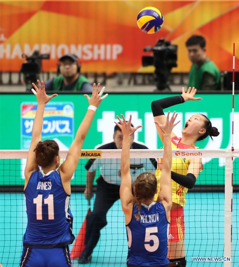 (SP)JAPAN-YOKOHAMA-VOLLEYBALL-WOMEN'S WORLD CHAMPIONSHIP-SEMIFINAL-CHINA VS ITALY