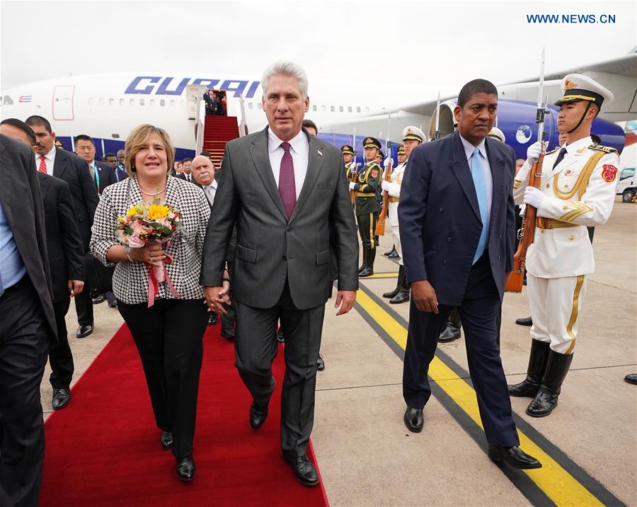 (IMPORT EXPO)CHINA-SHANGHAI-CIIE-CUBAN PRESIDENT-ARRIVAL (CN)