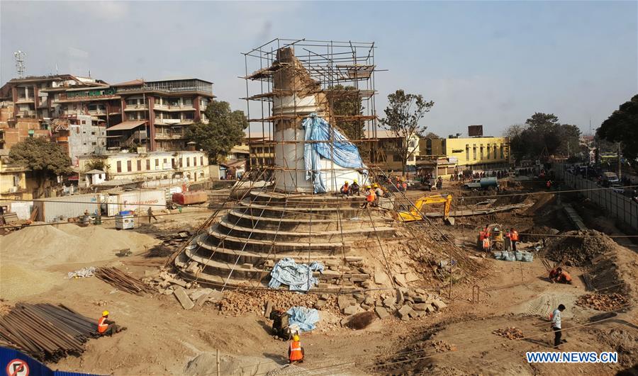 NEPAL-KATHMANDU-DHARAHARA-RECONSTRUCTION