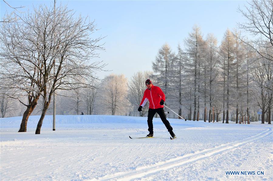 LATVIA-RIGA-WINTER SCENERY