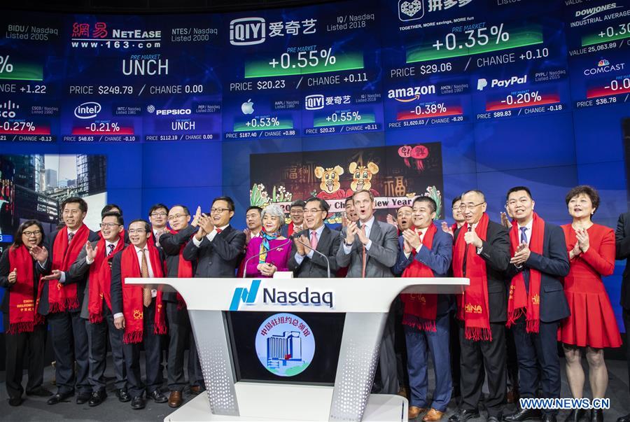 U.S.-NEW YORK-NASDAQ-CHINESE NEW YEAR-BELL RINGNING