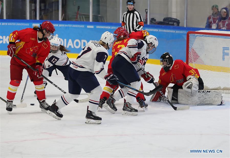 (SP)RUSSIA-KRASNOYARSK-ICE HOCKEY-29TH WINTER UNIVERSIADE