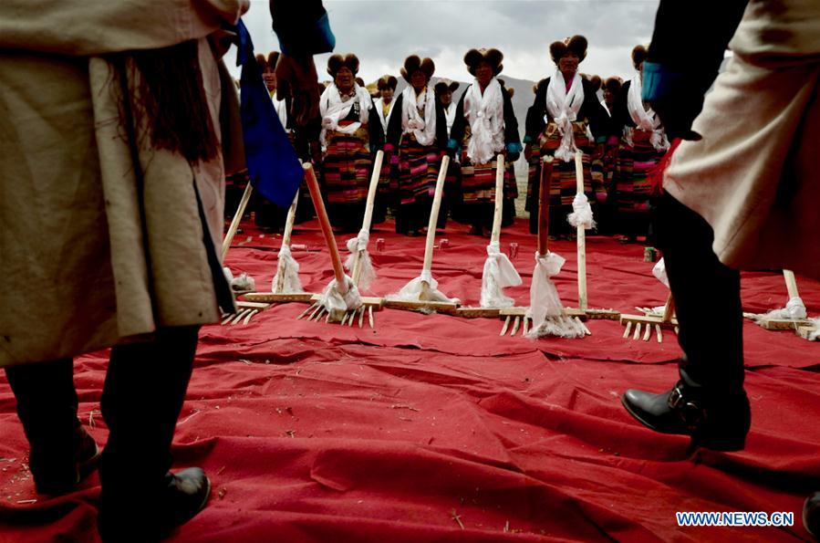 (InTibet) CHINA-TIBET-SPRING PLOWING CEREMONY (CN)