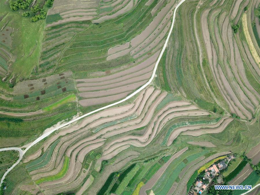 CHINA-GANSU-HUINING-TERRACED LANDS IN RAIN (CN)