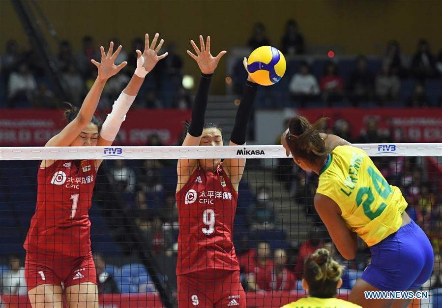 (SP)JAPAN-SAPPORO-VOLLEYBALL-WOMEN'S WORLD CUP-CHN VS BRA 