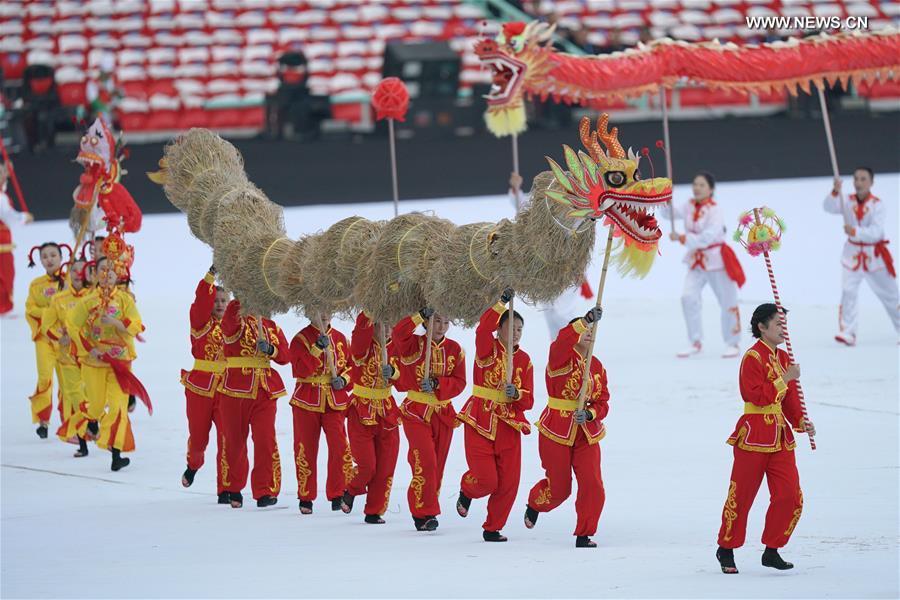 (SP)CHINA-WUHAN-7TH MILITARY WORLD GAMES-OPENING CEREMONY-WARMING-UP