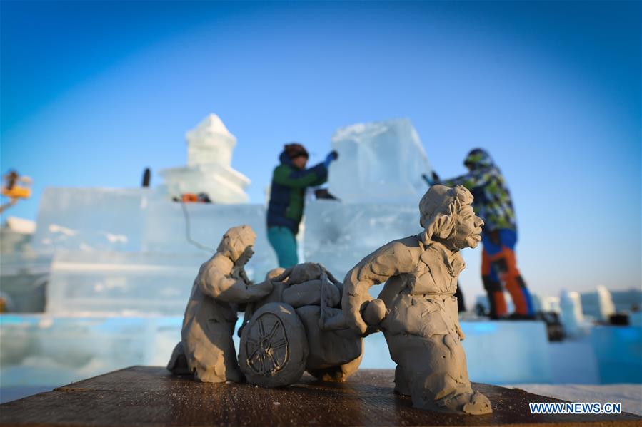 CHINA-HARBIN-ICE SCULPTURE COMPETITION (CN)