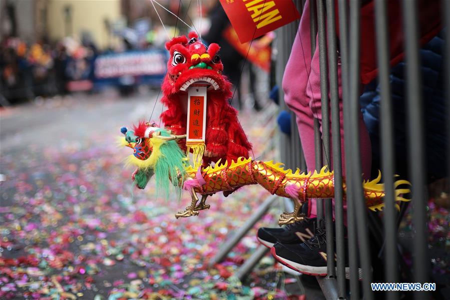 U.S.-NEW YORK-CHINESE LUNAR NEW YEAR-PARADE