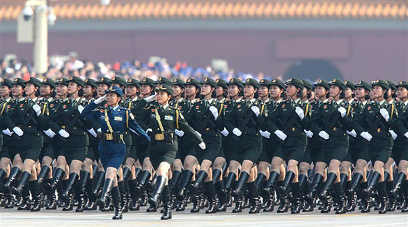 Female generals participate in military parade for first time