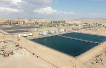 Aerial view of China-invested Husab Uranium Mine in Namibia