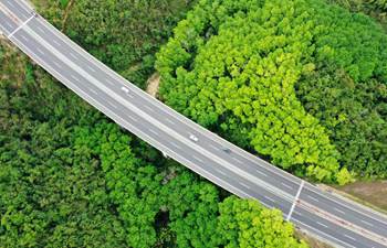 Aerial view of expressways in Hainan