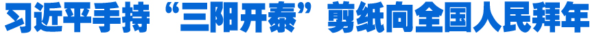 習(xí)近平手持“三陽(yáng)開(kāi)泰”剪紙向全國(guó)人民拜年