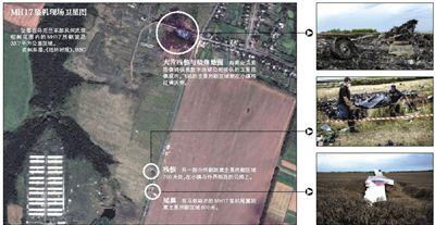 馬航MH17客機(jī)殘骸照片顯示,，其機(jī)身上有許多細(xì)小孔洞。多名專家分析稱,，這些孔洞或是飛機(jī)被導(dǎo)彈爆炸后飛散的彈片擊中所致。