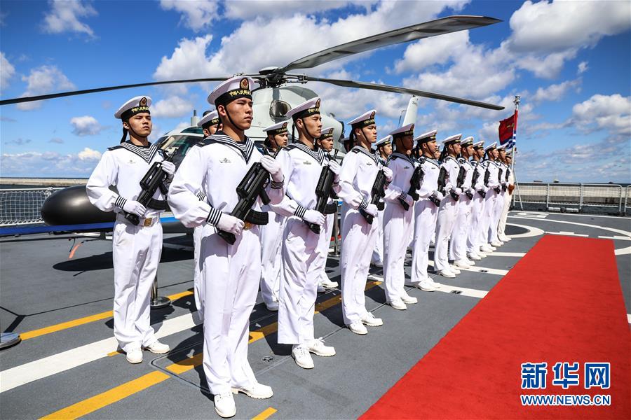 （國際）（3）中國海軍第二十九批護航編隊濱州艦參加波蘭海軍成立100周年慶典 